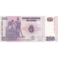 P 99b Congo (Democratic Republic) - 200 Franc Year 2013 (GD Printer)